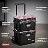 Keter Stack-n-Roll Modular Tools Organizer for Garage Storage and DIY, 3 Piece Resin Rolling Tool Box System for Small Parts, Black - Image 2